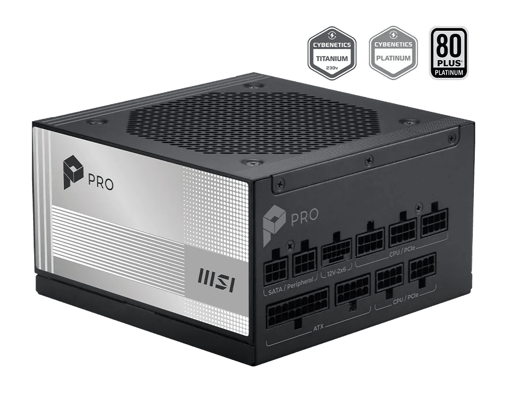 【新品預購】MSI PRO A1000PL PCIE5 微星電源供應器 (白金)