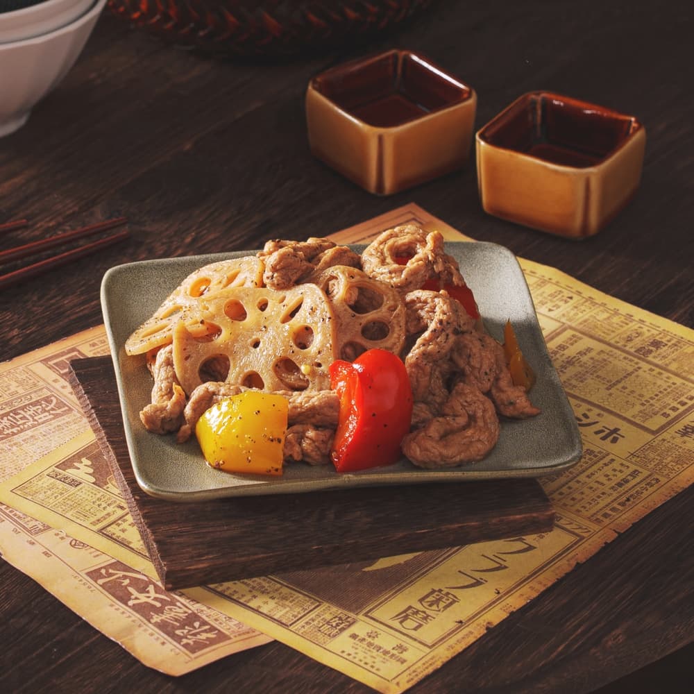 黑胡椒鐵板嫩豬柳(全素300g)