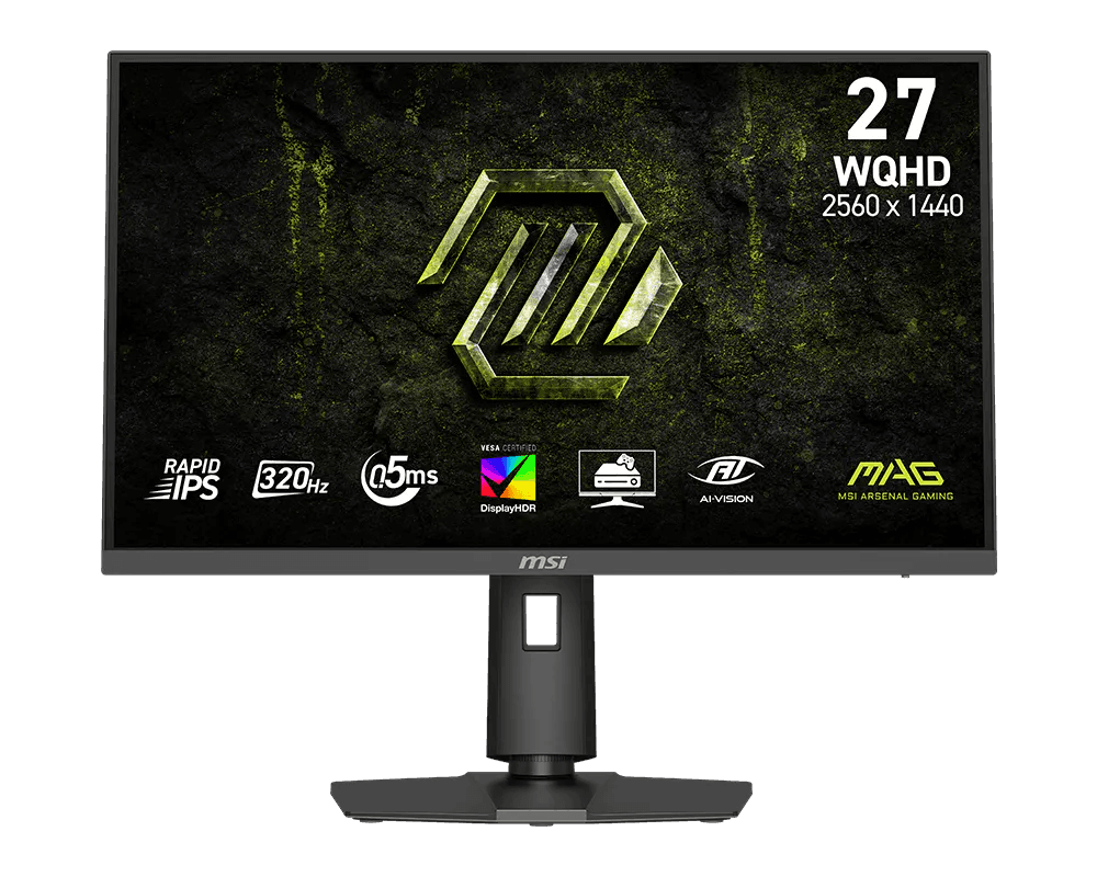 【新品】MSI MAG 274QPF X32 微星電競顯示器 (27吋Rapid IPS/ 320Hz/ 0.5ms/ AI Vision/ 抗藍光)