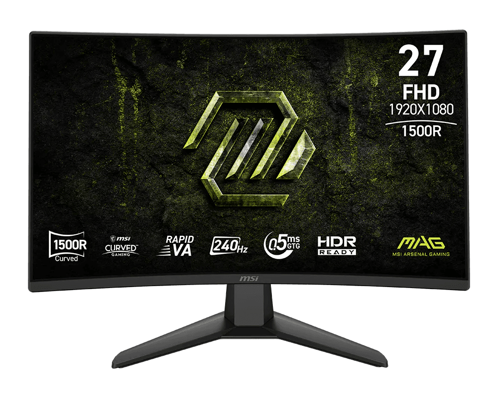 【新品】MSI MAG 274CF X24 微星電競顯示器 (27吋Rapid VA/ 1500R曲面屏/ 240Hz/ 0.5ms/ AI Vision)